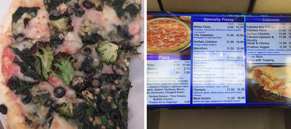 Burlington House of Pizza Menu